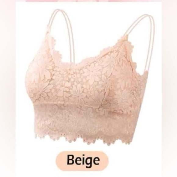 NWT LACE BRALETTE TAN NEW MIX L/XL - Picture 3 of 7